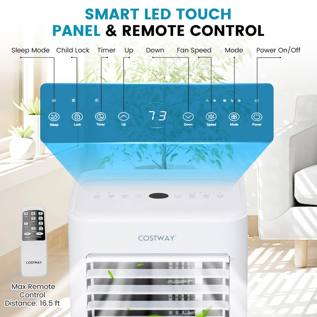 5000 BTU Portable Air Conditioner 4-in-1 N7631