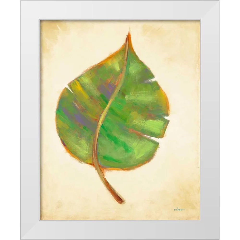 White Modern Wood Framed Art Print R514