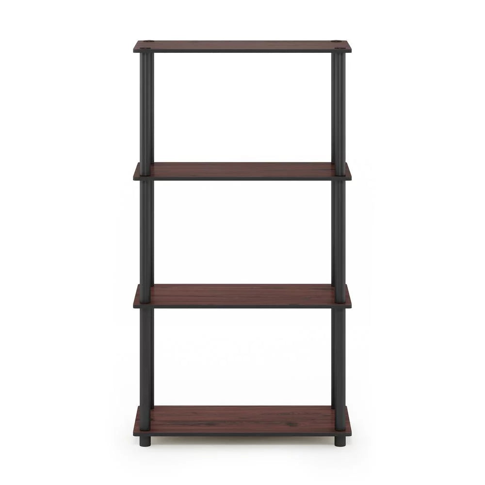 4-Tier Dark Cherry/Black Shelf Display Rack G978047