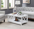 White Coffee Table with Shelf K1486
