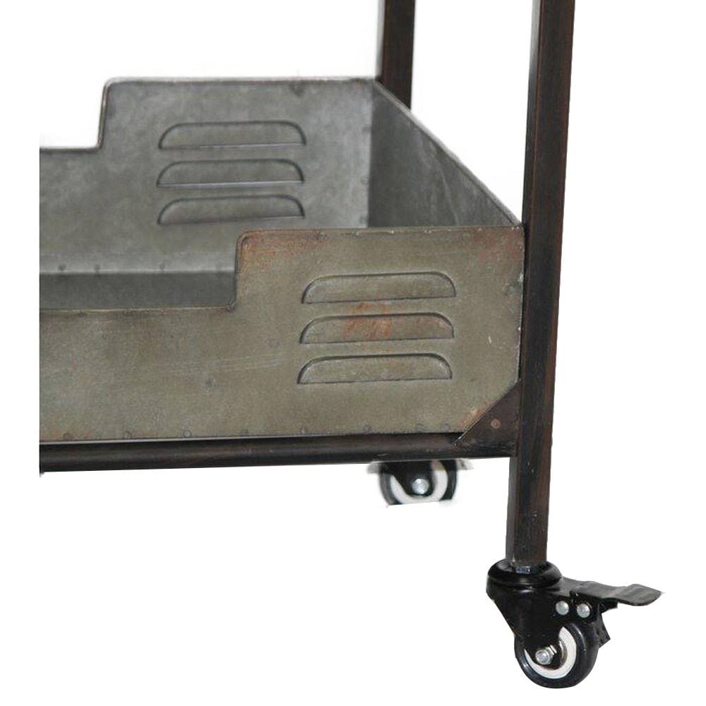 Industrial Metal Bar Cart D913788
