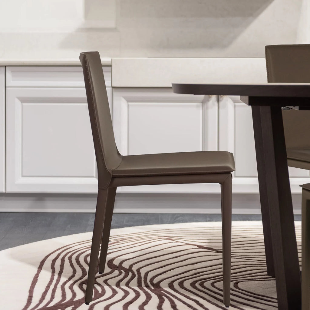 White Leather Dining Chair N5061