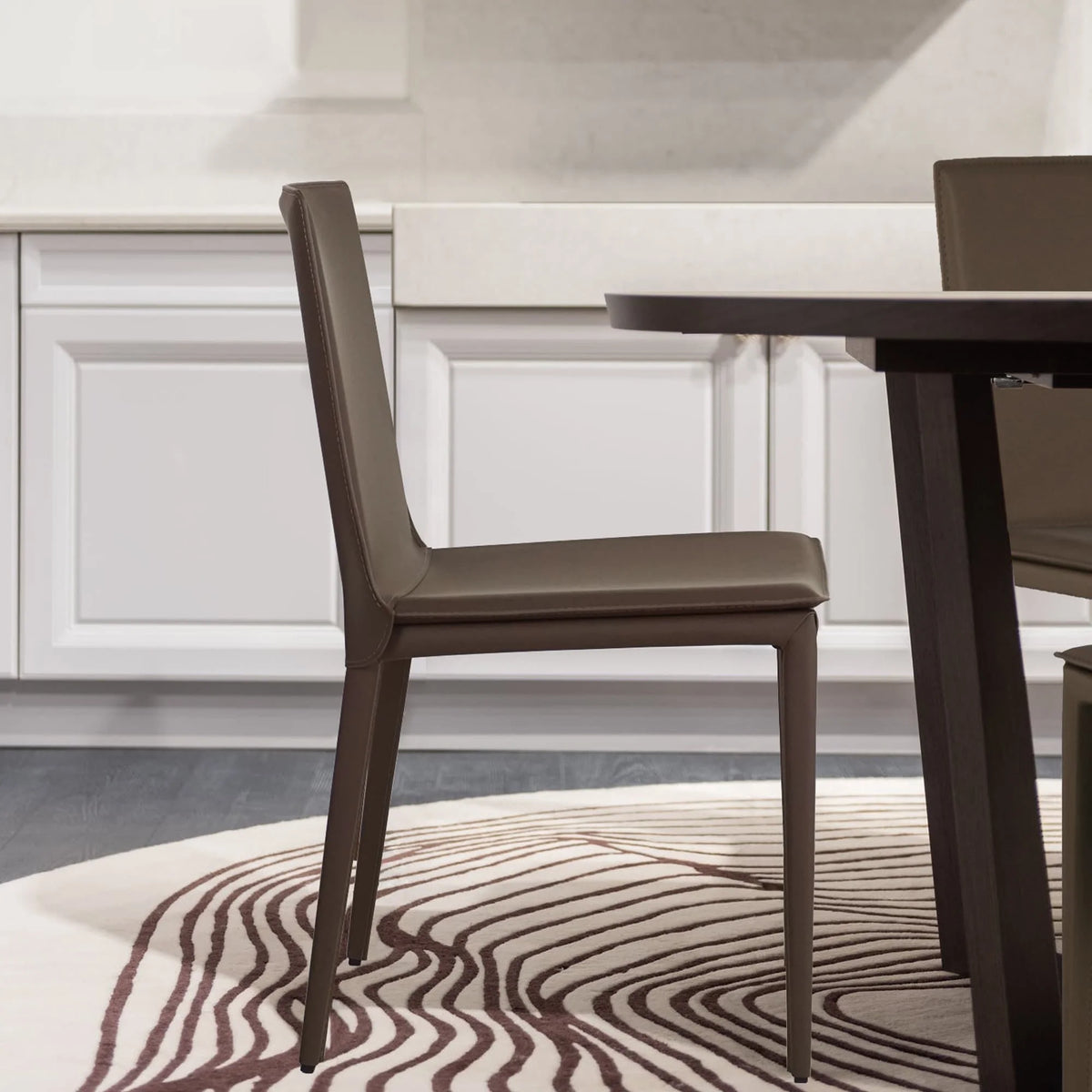 White Leather Dining Chair N5061