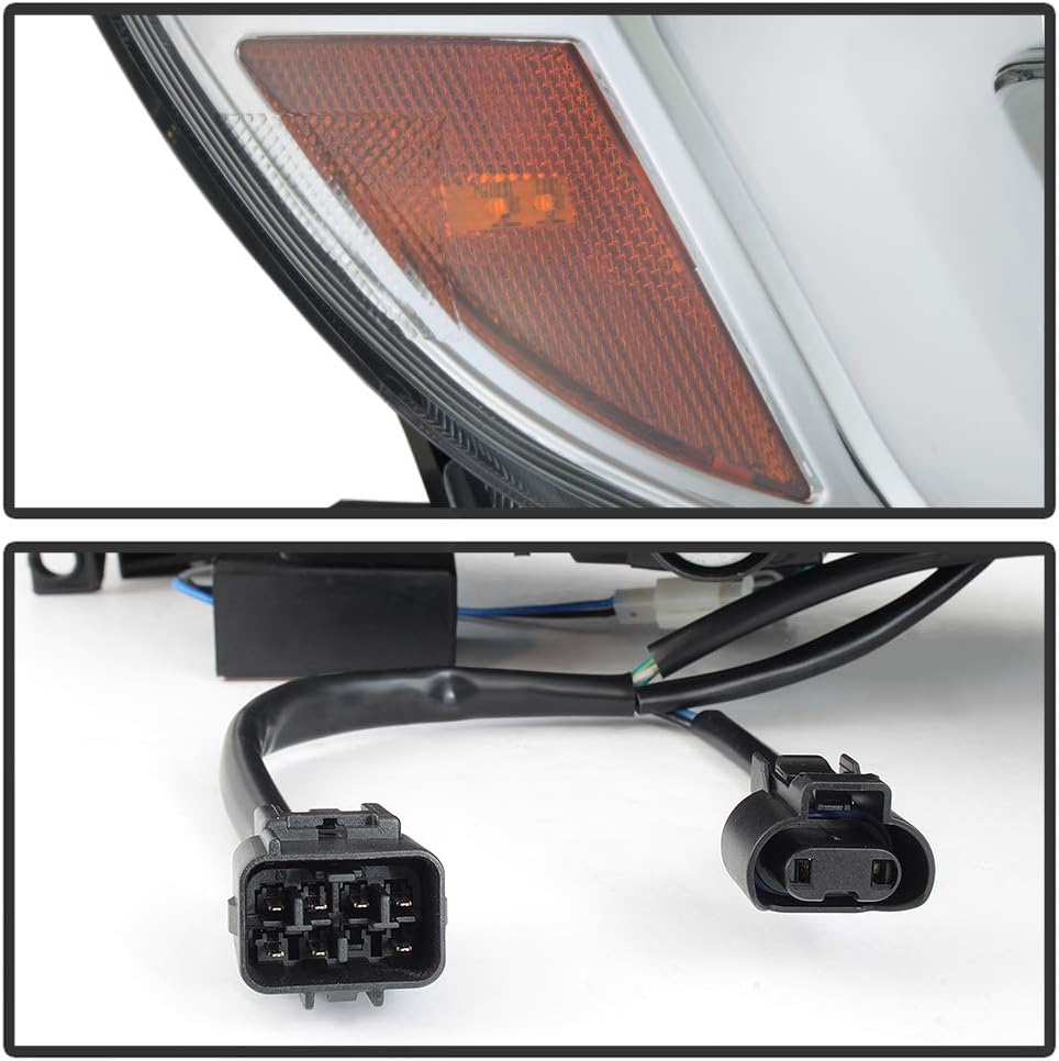 Chrome LED Projector Headlights X4612