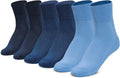 6 Pack Diabetic Quarter Socks C2246