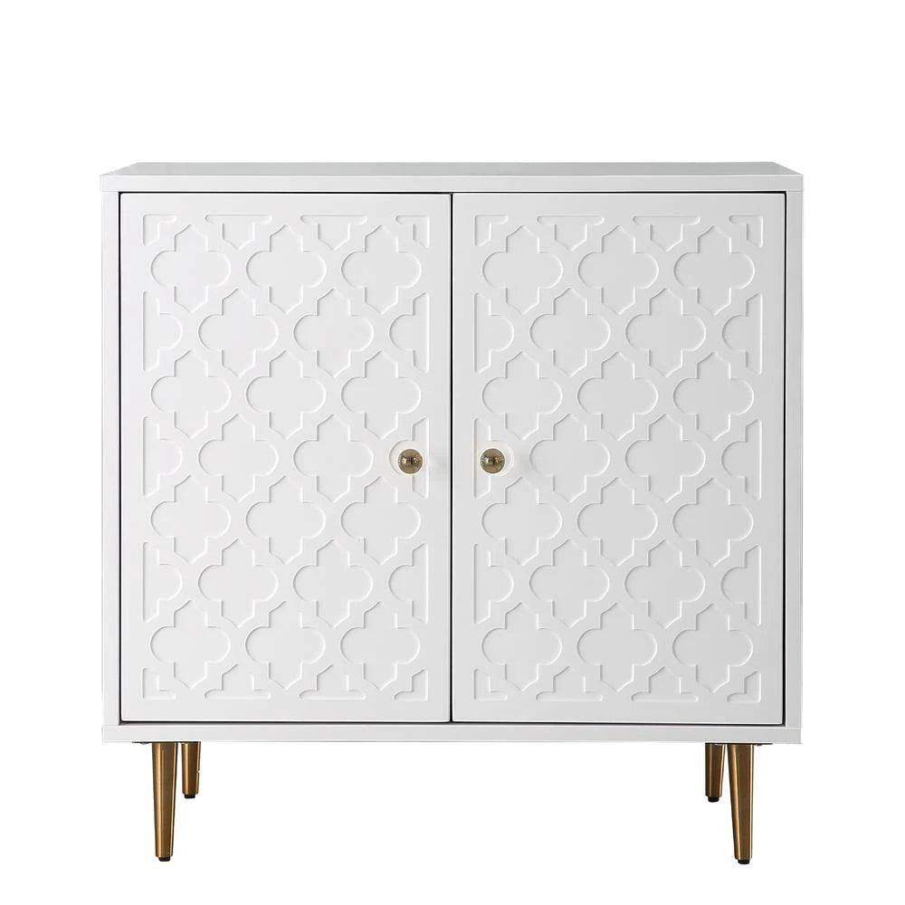 White High Gloss 2 Door Accent Cabinet L328