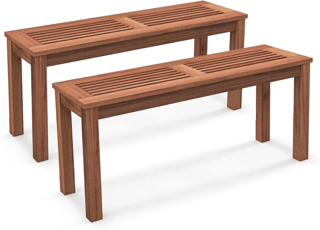 Weather Resistant Solid Wood 2 Seater Outdoor Bench S343