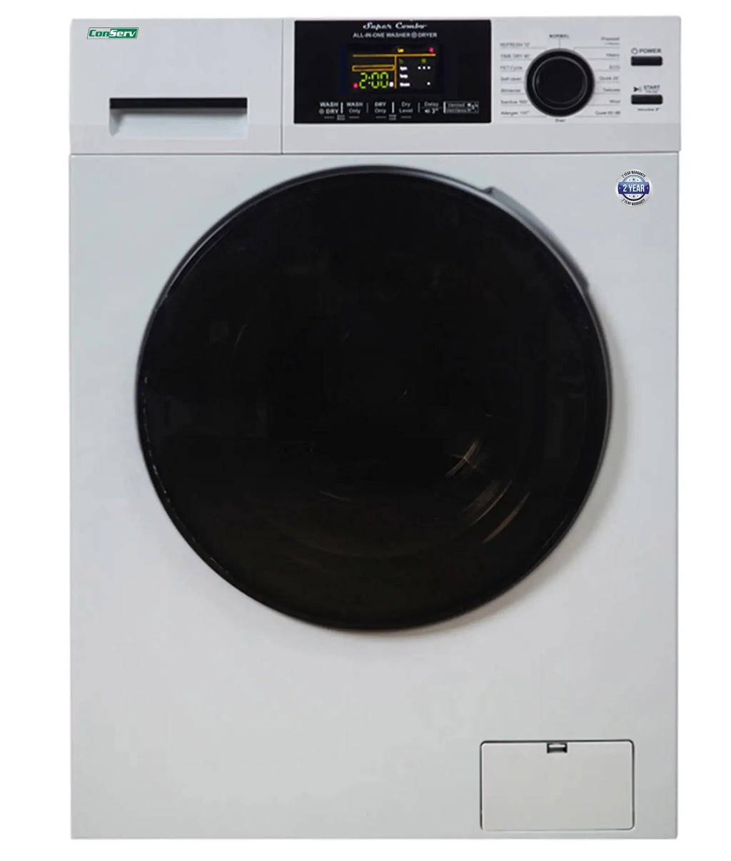 15 lbs Compact Combo Washer Dryer with Pet Cycle in White L435