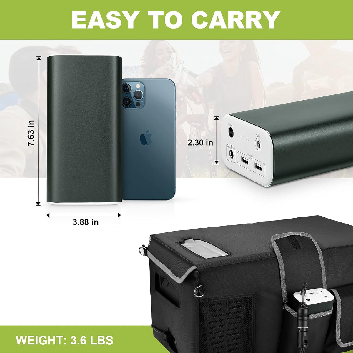 Portable Power Station 216Wh Lithium Battery Solar Generator D380
