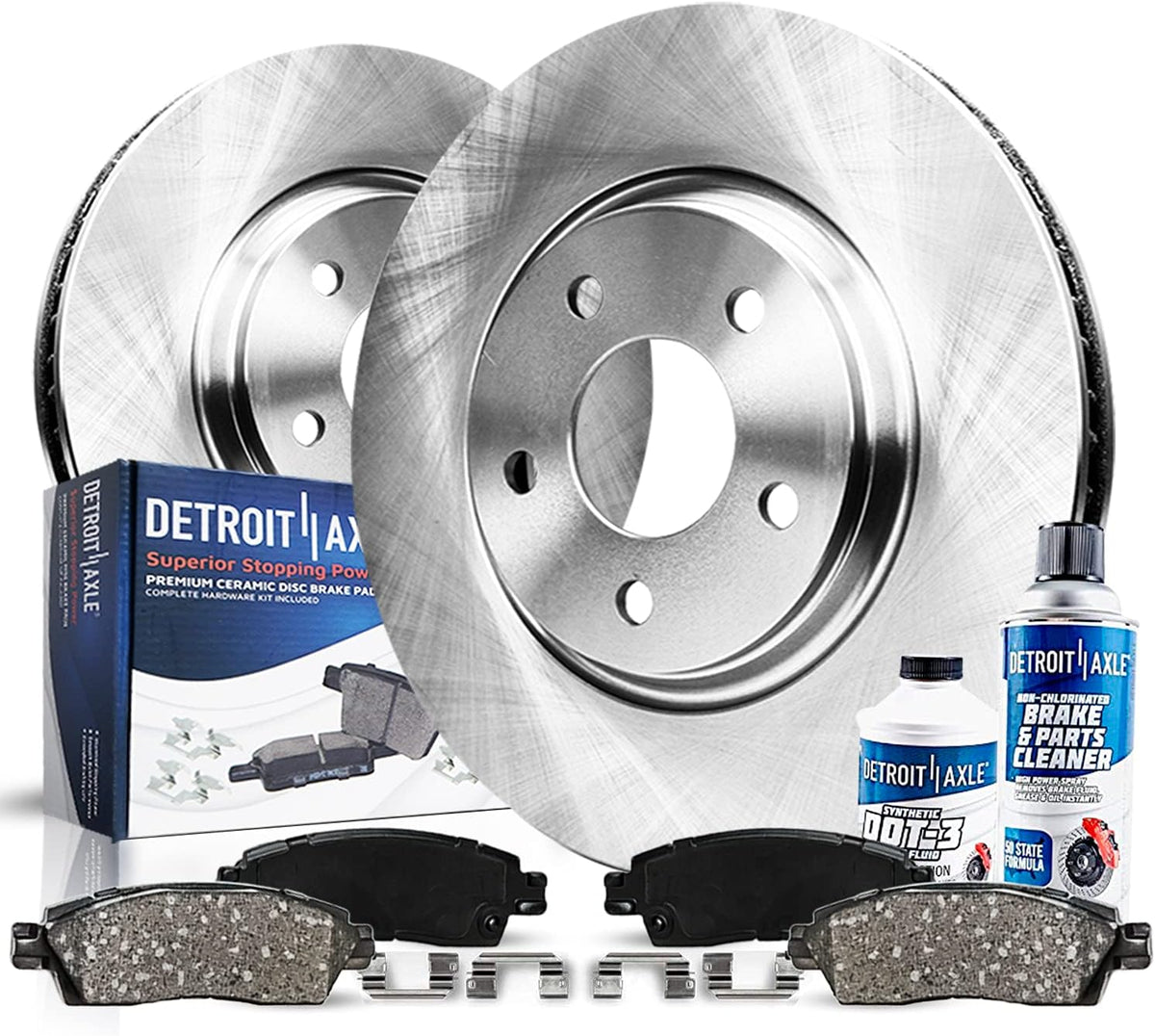 Front Disc Rotors + Ceramic Brake Pads 6pc Set B79509