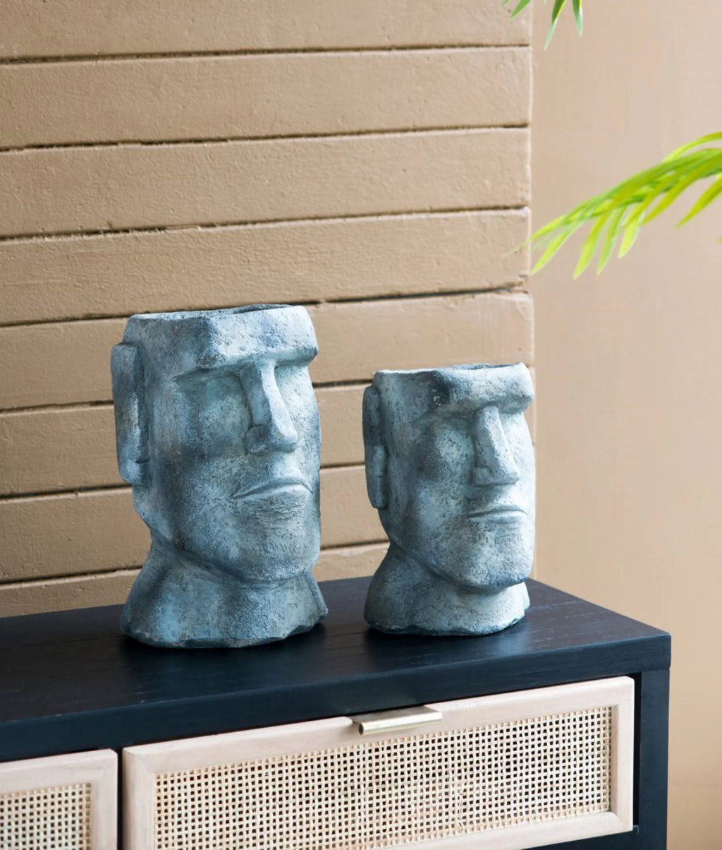 Easter Island Stone Statue Planter F94417