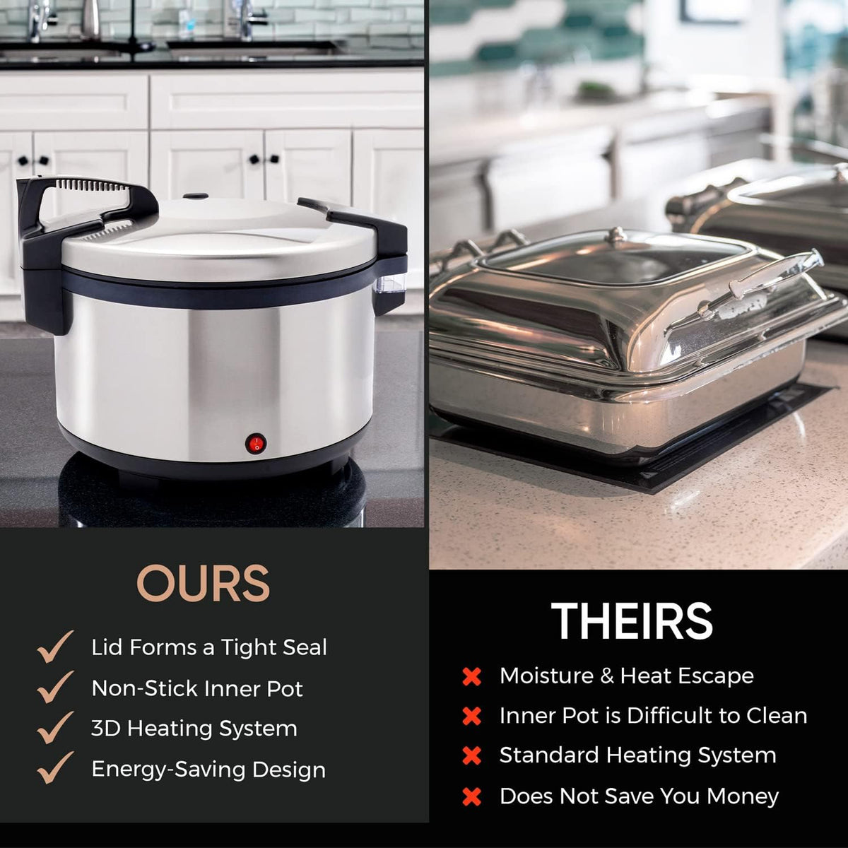 Large Capacity Stainless Steel 100 Cup Rice Warmer C620794