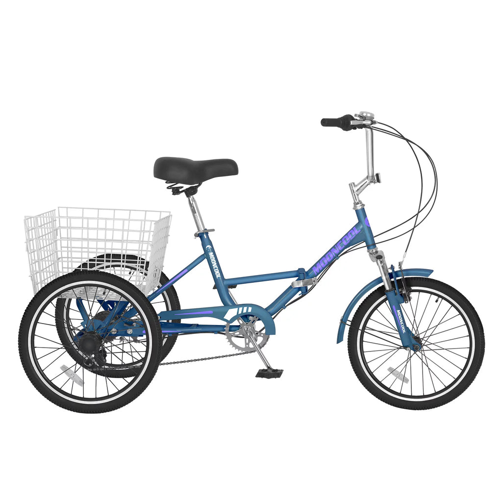 Folding 7 Speed Tricycle Bike with Large Basket T614