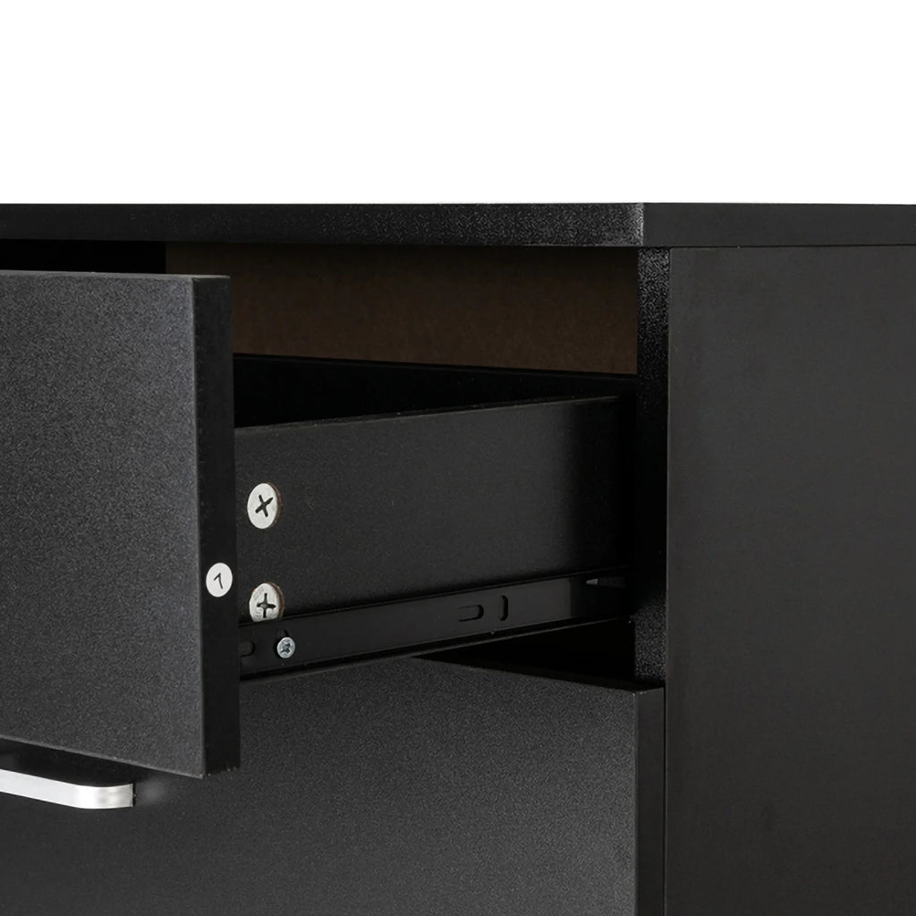 Black 3 Drawer Wood Dresser M633792
