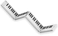 White Portable Digital 88 Key Folding Piano Keyboard with Sustain Pedal and Storage Bag A184774