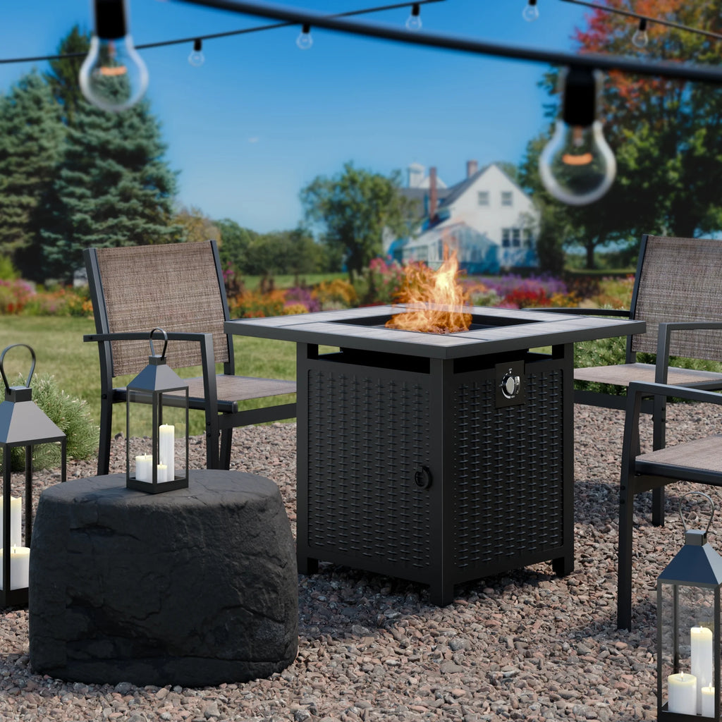 45 Propane Fire Pit Table 50,000 BTU Steel Gas Fire Pit N42861