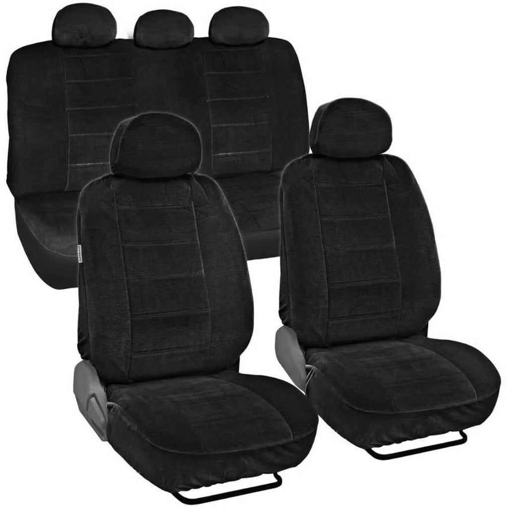 Dotted Cloth Car Seat Covers Front and Rear 9 Pieces X66364