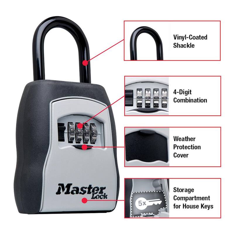 Lock Box, Resettable Combination Dials, 4 Pack W302