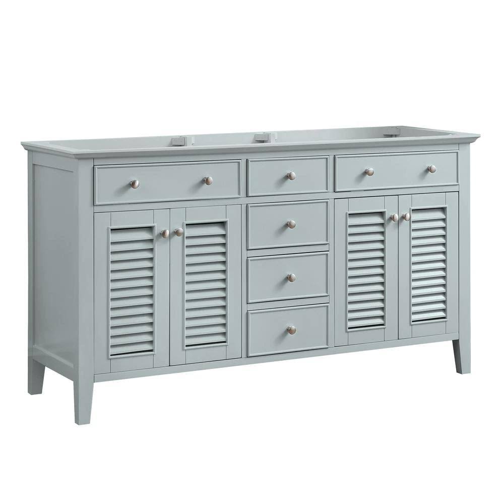 60 in. Light Green Bathroom Vanity Cabinet X7718