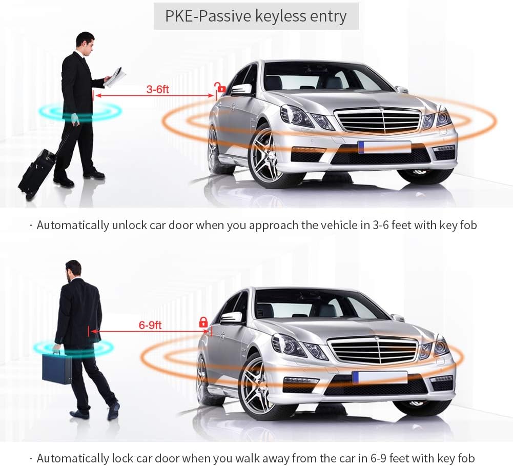 Rolling Code Car Alarm System with Keyless Entry Push Start P363210