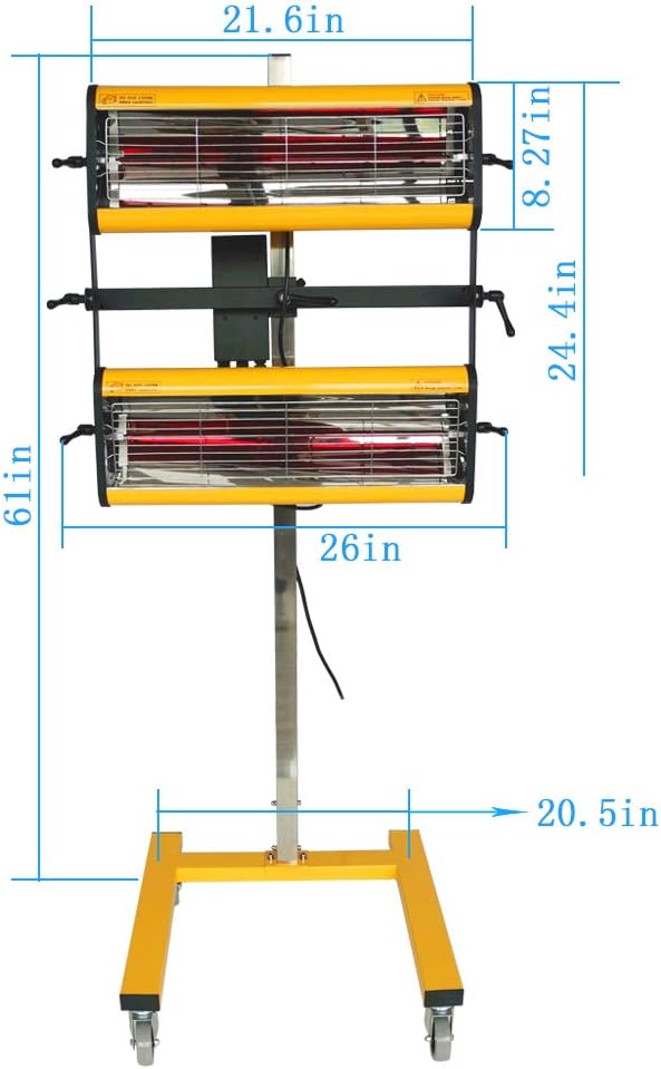 Infrared Paint Curing Lamp 110V 2KW V526