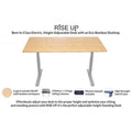 Gray Natural Bamboo Adjustable Computer Desk K8275