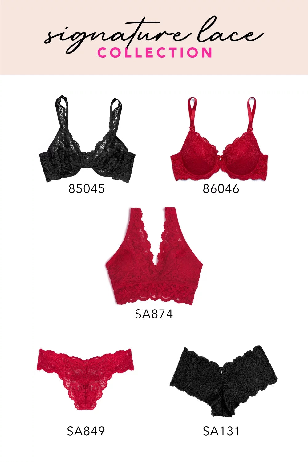Women's Lace Push-up Bra C175