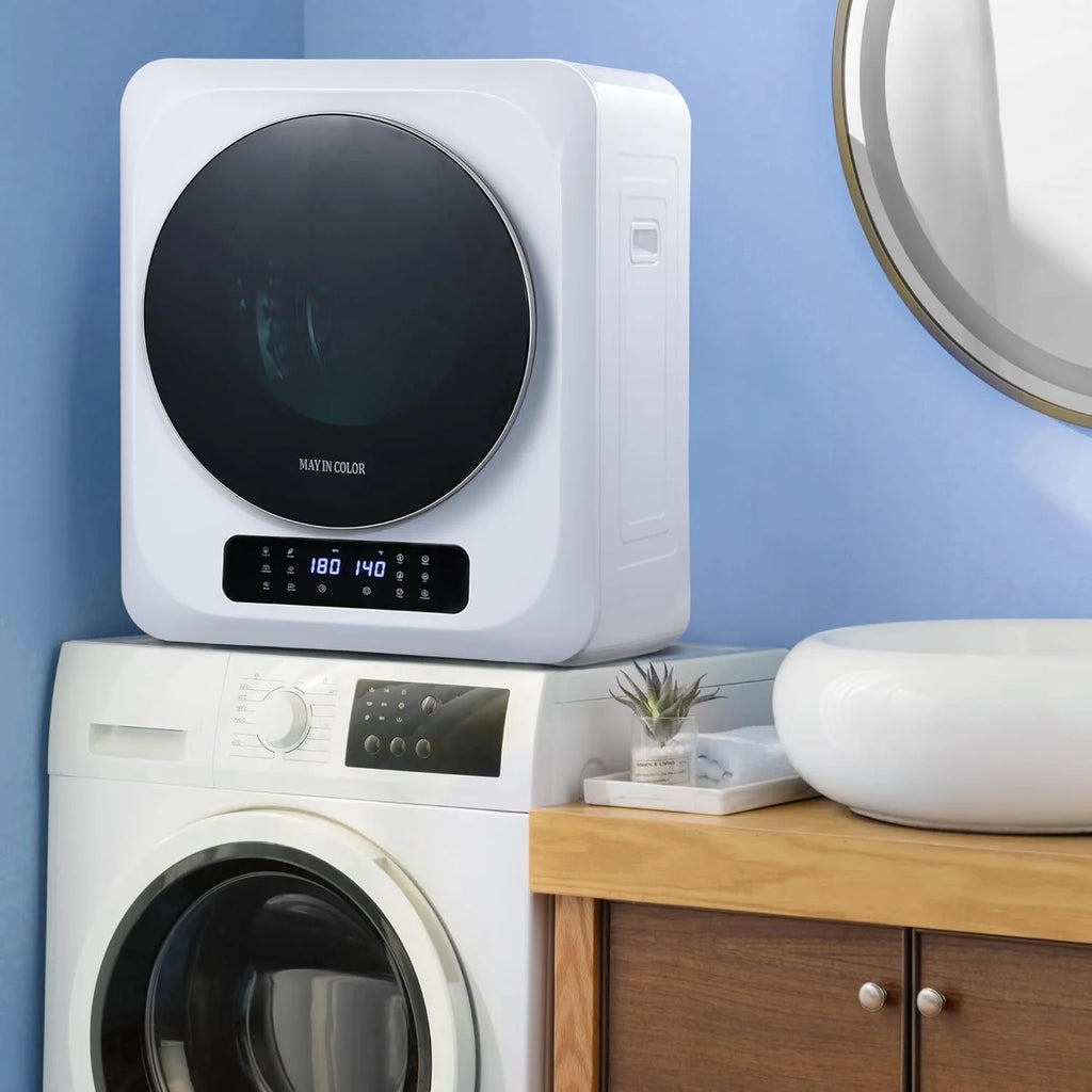 Compact Electric Laundry Dryer with Stainless Steel Drum V985388
