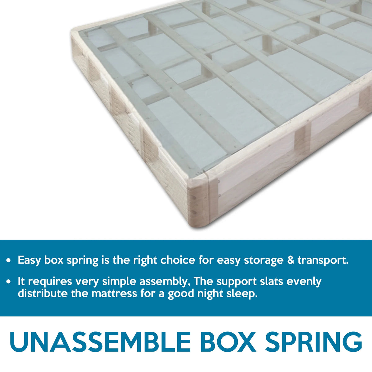 5" Wood Box Spring for Mattress Support Full M247767