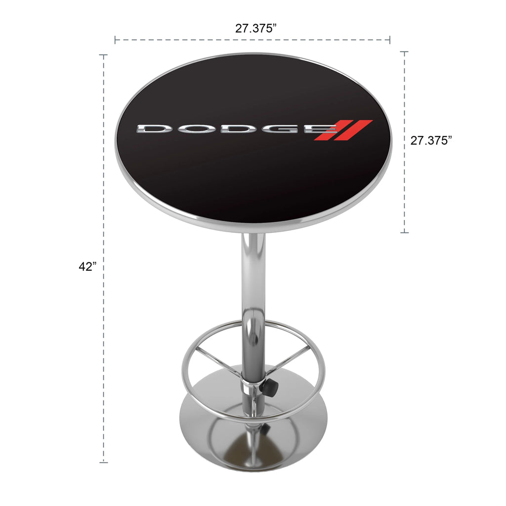 Bar Table with Adjustable Footrest and Acrylic Top O6543