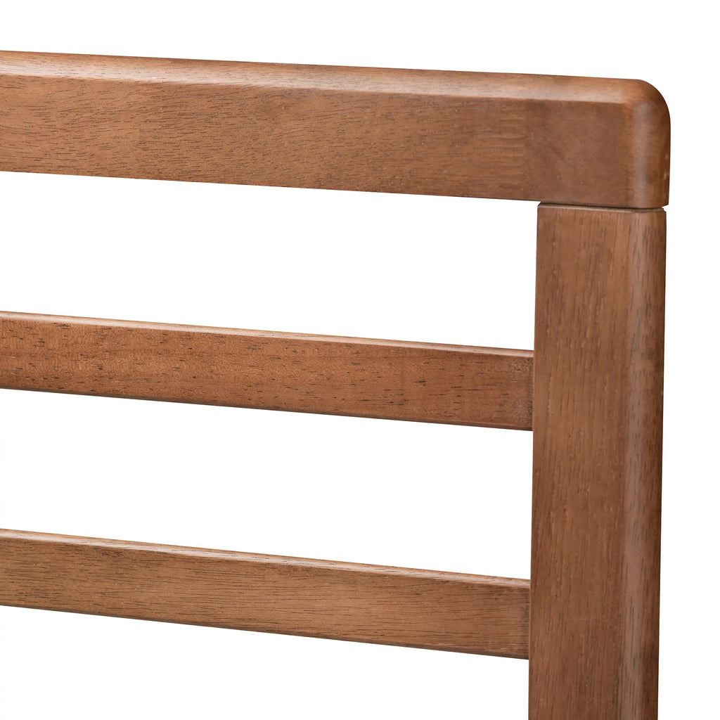 Walnut Brown Wood King Size Open Slat Headboard I43902