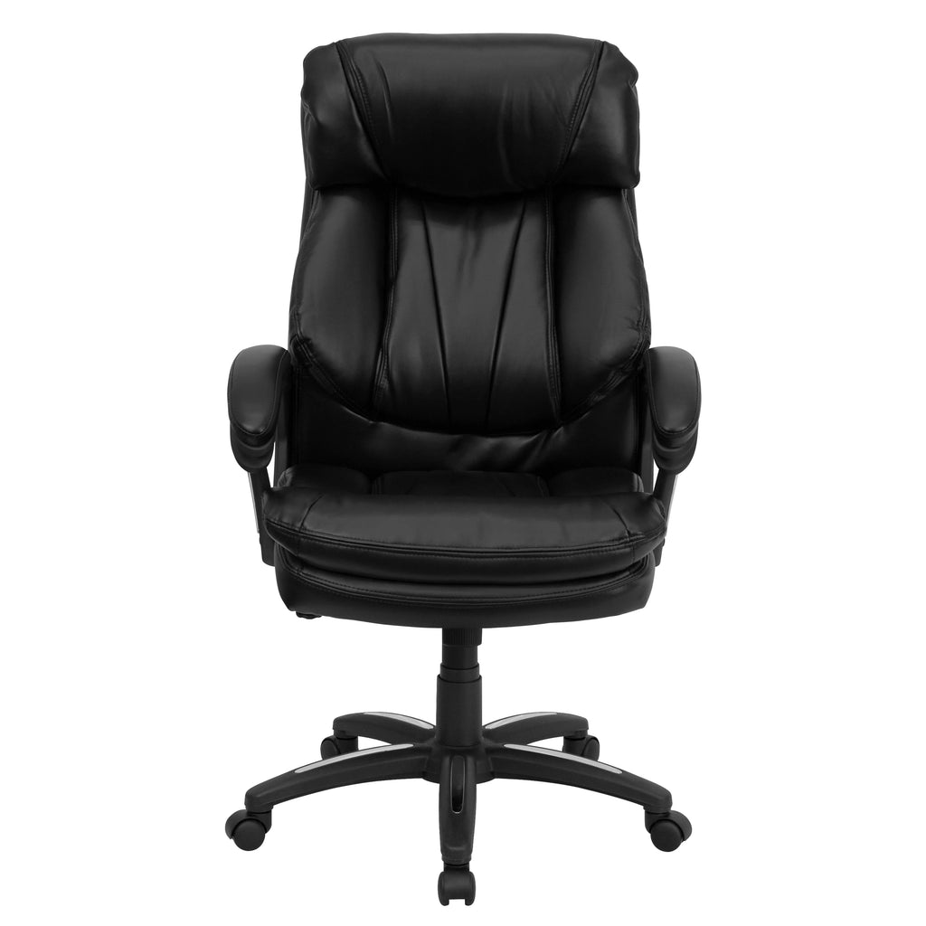 Black LeatherSoft High Back Executive Swivel Office Chair with Arms P971998