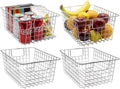 Metal Wire Storage Baskets 4-Pack Silver Q67204