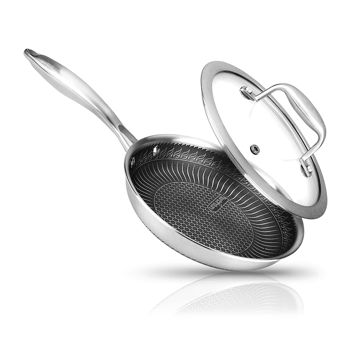 8 Inch Nonstick Triply Stainless Steel Pan H326