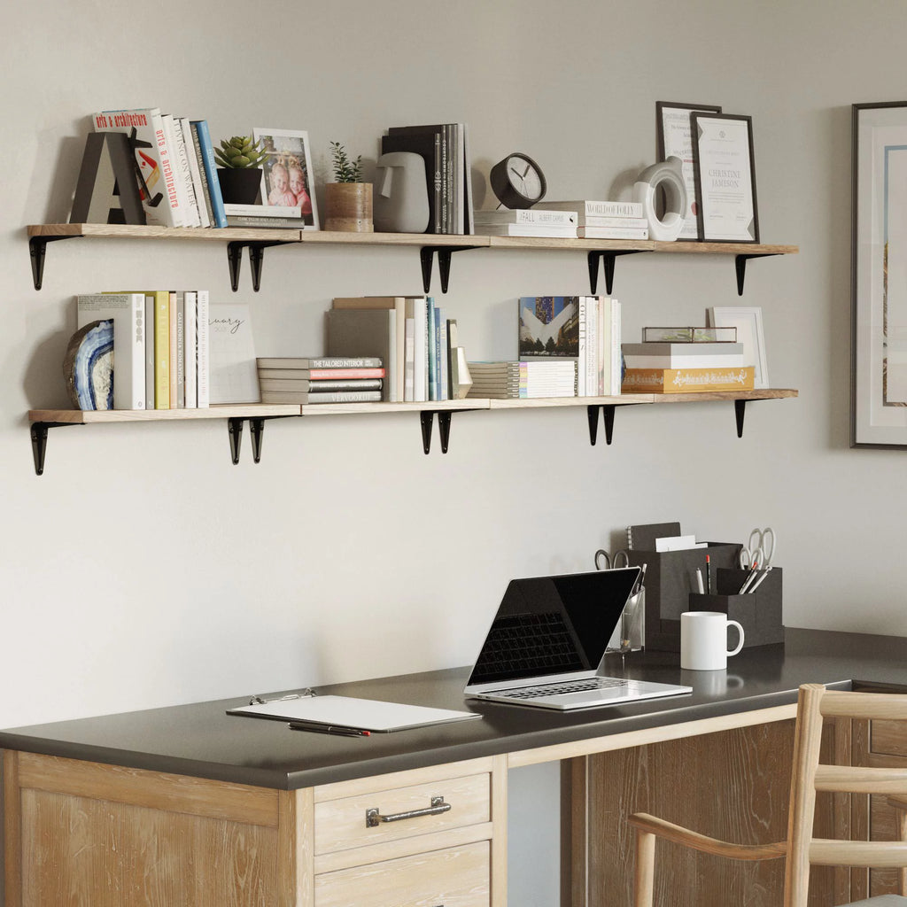 Set of 8 Black Floating Shelves X669
