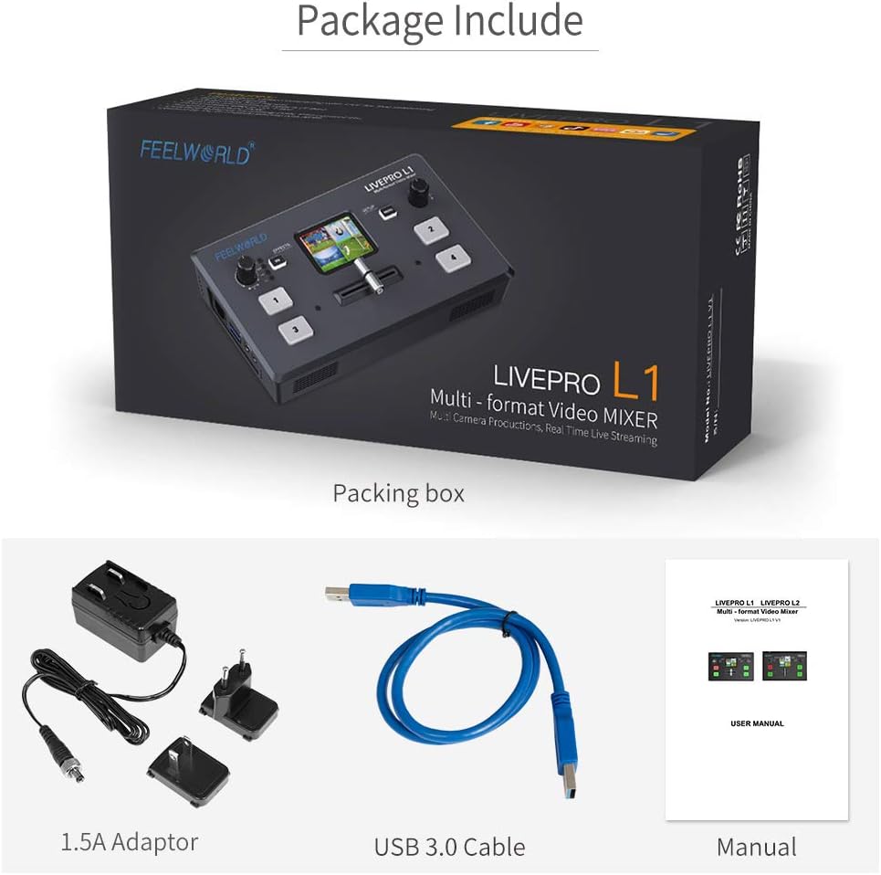 Multi Camera Video Mixer Switcher with 4 x HDMI Inputs L11132