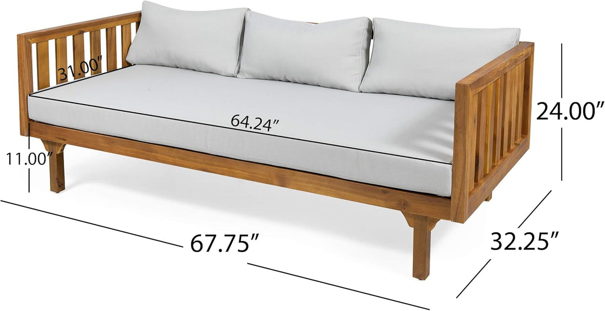 3 Seater Acacia Wood Daybed C877
