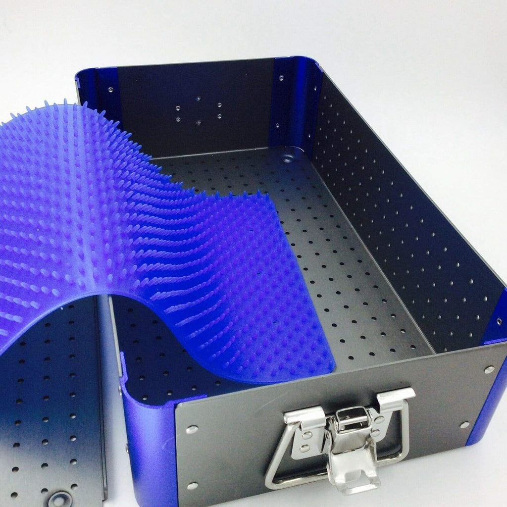 Aluminium Alloy Sterilization Tray Case with Silicone Mat Z990390