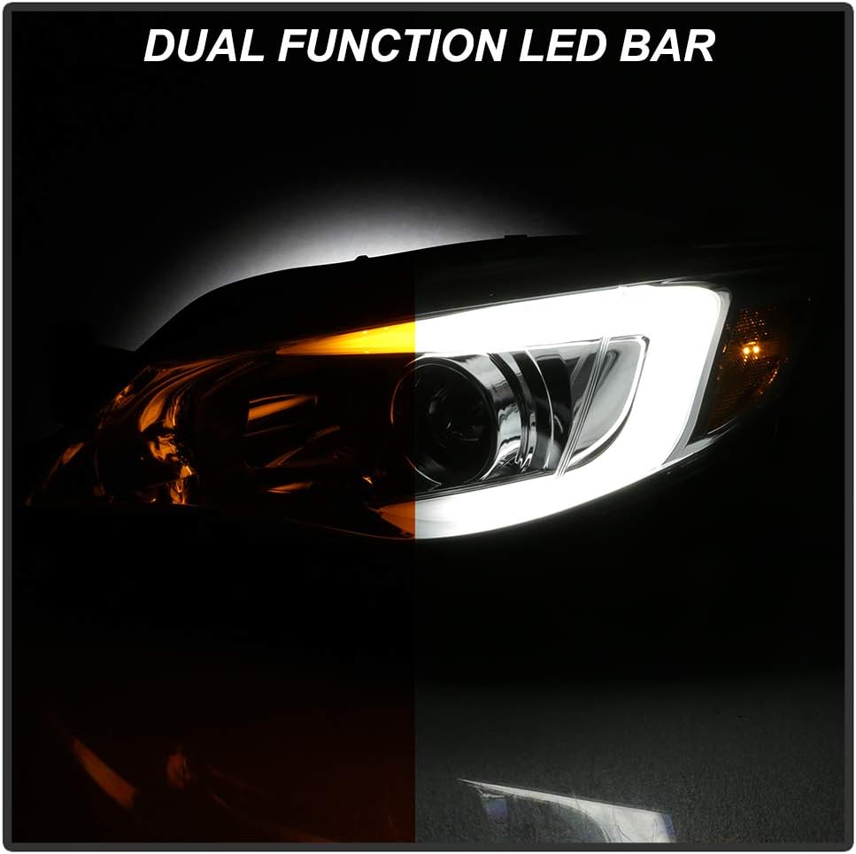 Chrome LED Projector Headlights X4612