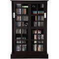 Adjustable Media Cabinet with Sliding Glass Doors T891257