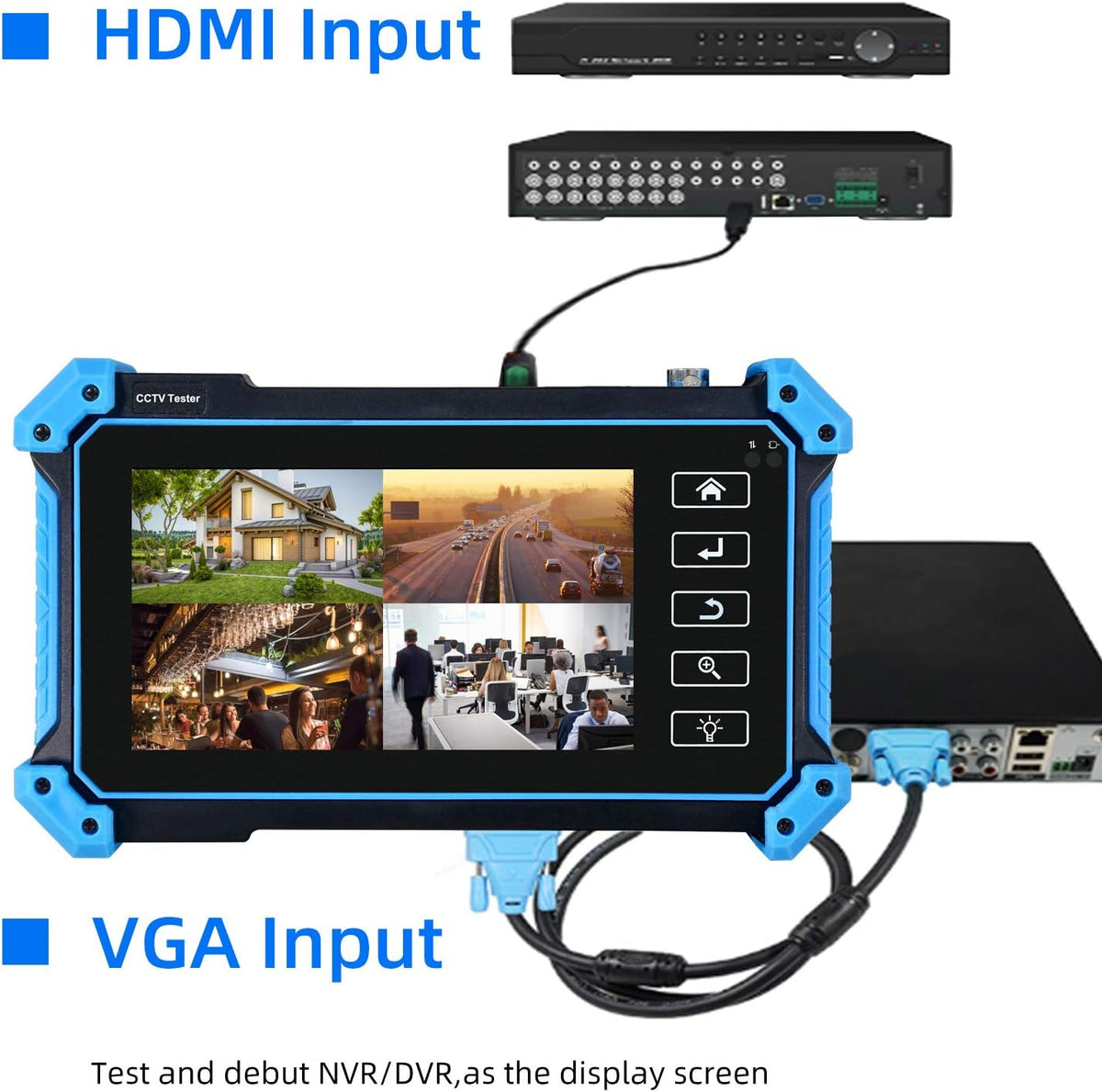 5 Inch IPS Touch Screen IP Camera Tester with PoE WiFi I299