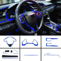 Full Set Car Interiors Instrument Panel Center Console Moulding Trim Air Outlet Steering Wheel Cover 16Pcs J103