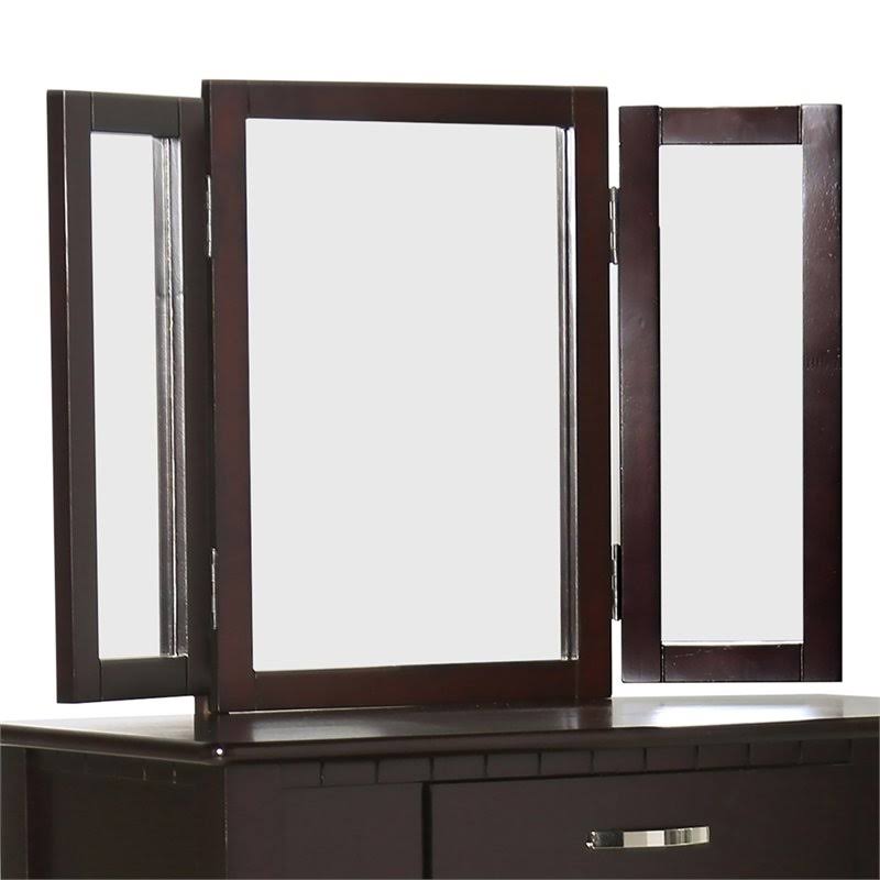 Espresso Wood 3-Piece Vanity Set P491