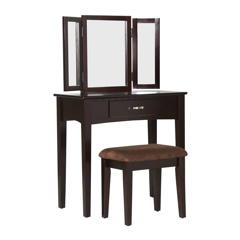 Espresso Wood 3-Piece Vanity Set P491