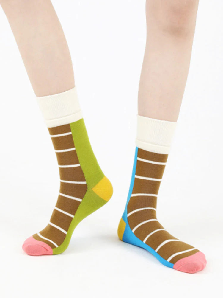 Colorful Striped Cotton Socks X11315