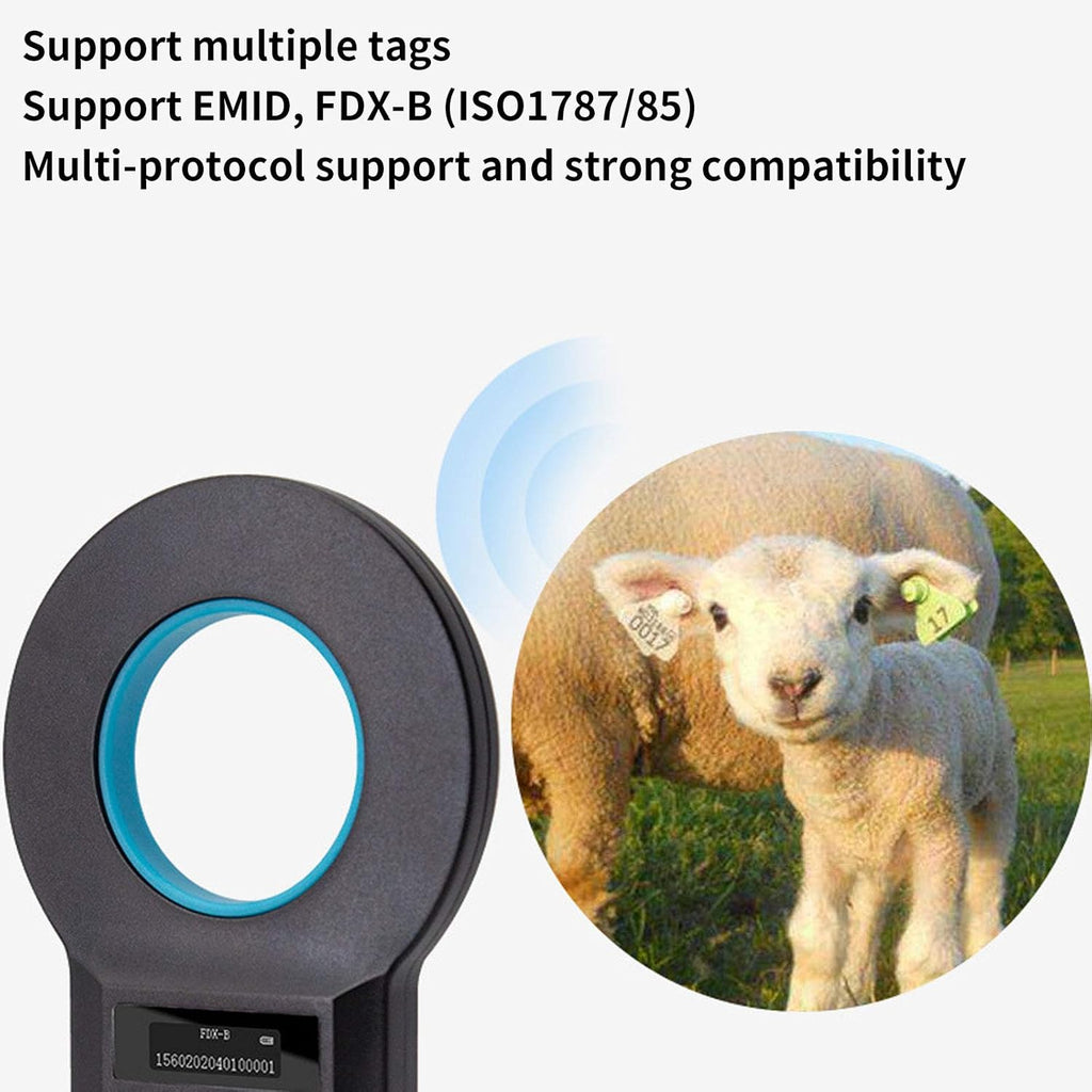 Bluetooth RFID Animal Microchip Scanner Rechargeable A839