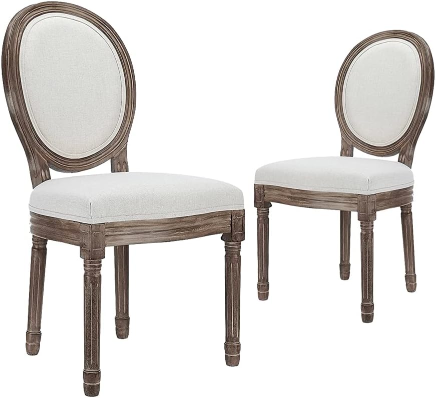 Set of 2 Beige Rattan Back Accent Chairs M951