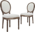 Set of 2 Beige Rattan Back Accent Chairs M951