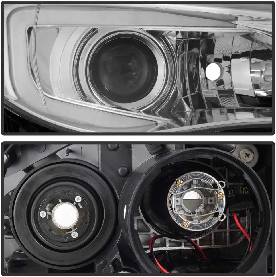 Chrome LED Projector Headlights X4612