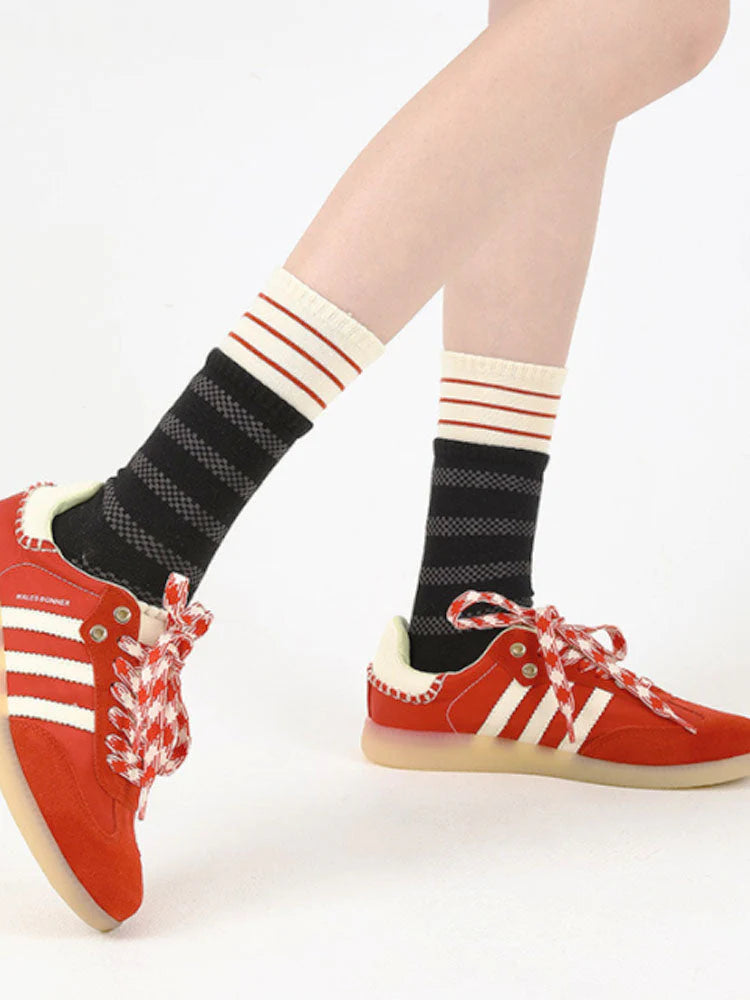 Colorful Striped Cotton Socks X11315